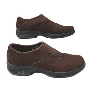 Merrell Topo Curve‎ Slip On Casual Comfort Shoes, Brown Leather Women's 6.5